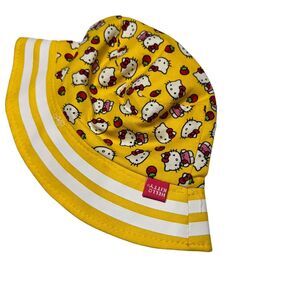 Sanrio Hello Kitty Bucket Hat Baby / Toddler One‎ Size Yellow Strawberry
